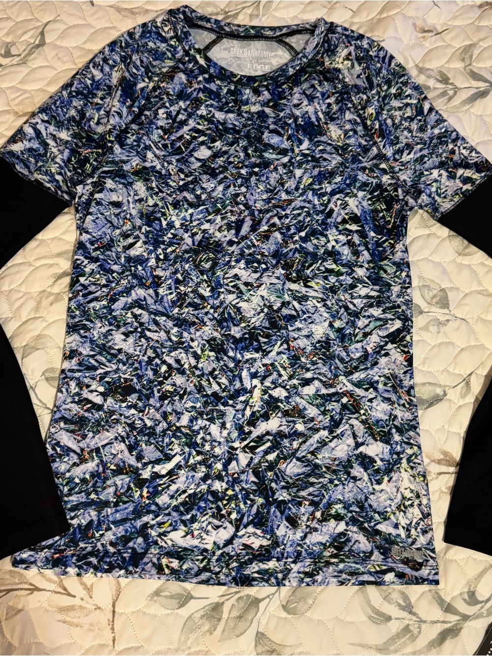 NWT Grey's Anatomy EDGE by Barco "Impulse" Printed Raglan DBL Sleeve Tee XS/S